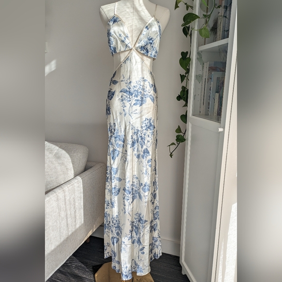 Reformation Poppies Cutout Silk Maxi - Picture 2 of 11